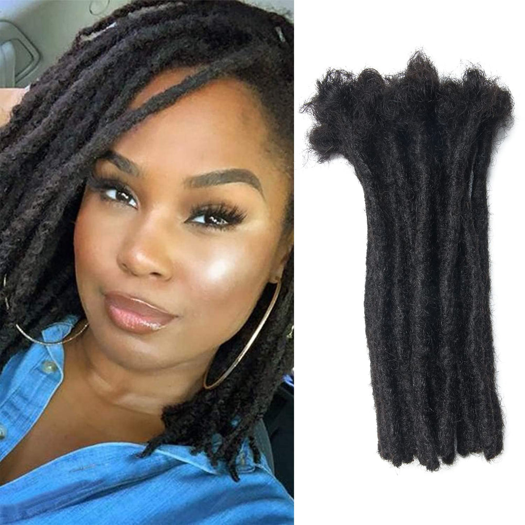 Permanent Echthaar Dreadlock Extensions 20 Stränge Handgemachte Crochet Real Hair Loc Extensions (8