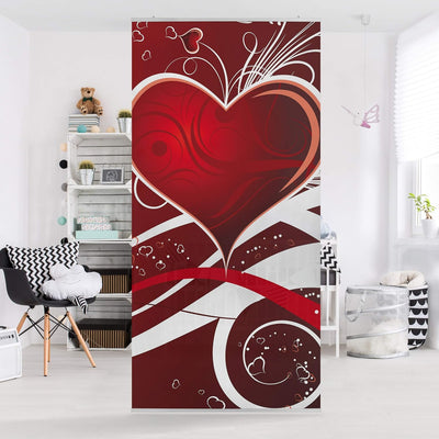 Bilderwelten Raumteiler Red Hearts 250x120cm ohne Halterung, ohne Halterung