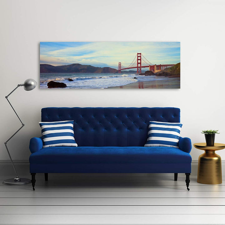 Feeby Bilder Golden Gate Bridge San Francisco XXL 150x50 cm 1Teilig Wohnzimmer Schlafzimmer Modern W