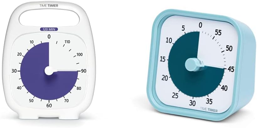 Time Timer Plus 120 Minute Visueller Timer & Time Timer Home MOD — 60 Minuten Kinder visueller Timer