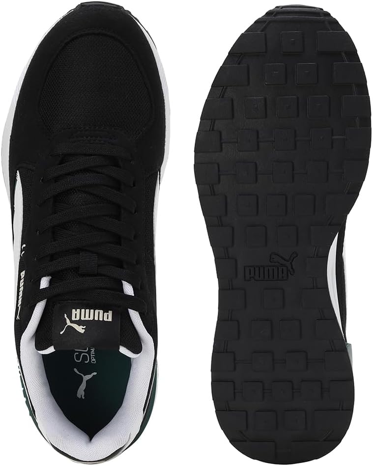 PUMA Unisex Graviton Sneaker 43 EU Puma Black Puma White Alpine Snow, 43 EU Puma Black Puma White Al