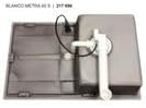 BLANCO Ablaufgarnitur 1x3,5 mit Ablauffernbedienung Überlauf rund horizontal