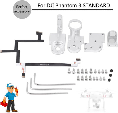 Dilwe Gimbal Reperaturset, Ersatzteile Yaw + Roll Arm + Flachbandkabel Kit + Schraube Gimbal Reparat