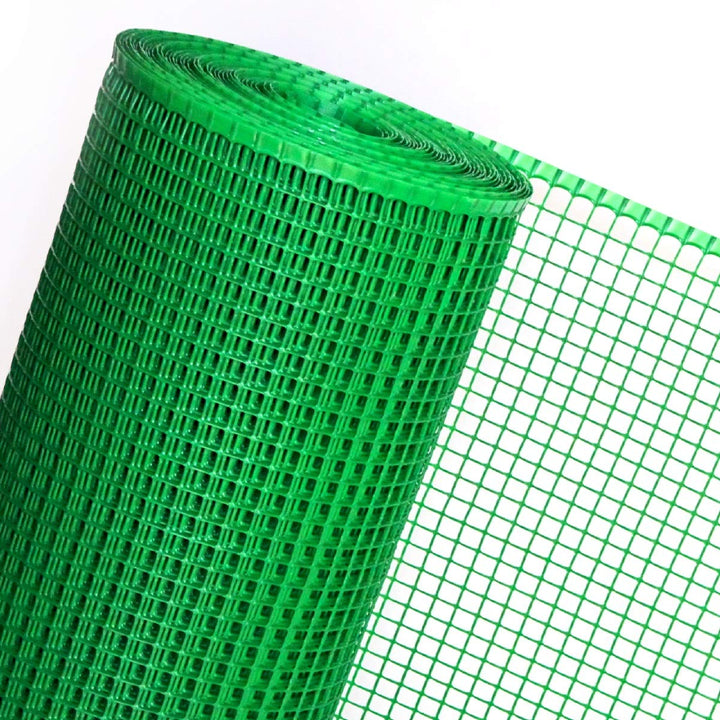 HaGa® Geflügelzaun 50m x 1,2m Höhe 15mm Kunststoffzaun Zaun grün - pflanzenverträglich -verrottungsf