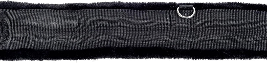 HKM Sattelgurt -Teddy- 9116 - schwarz/cream 145 cm, 9116 - schwarz/cream 145 cm