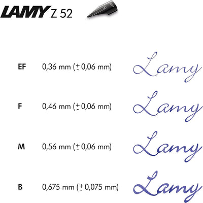 LAMY Lx Füllhalter 057 – Füller aus Aluminium eloxiert in der Farbe Ruthenium mit transparentem Grif
