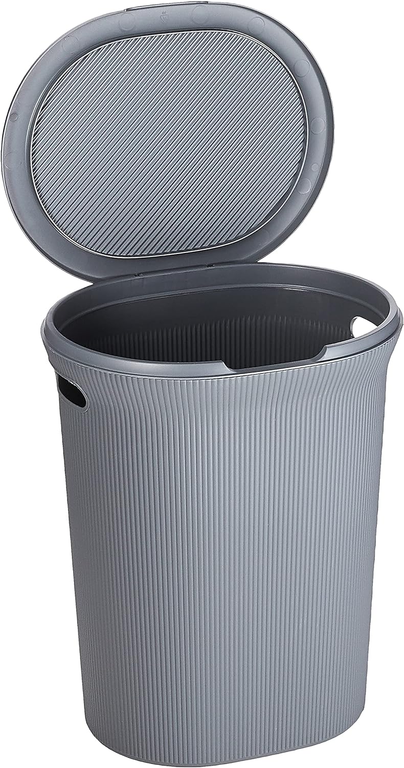 Tatay Baobab Wäschekorb, 40L Kapazität, Polypropylen, BPA frei, mit Deckel. Anthrazitgrau. Massnahme