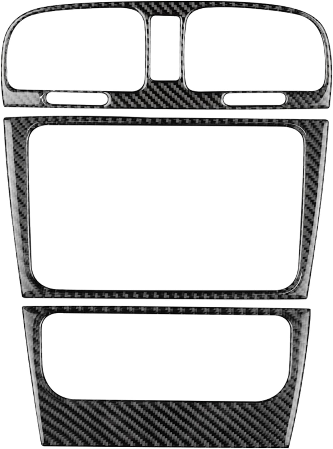 KUNGKIC 3 stücke Auto Zentrale Bedienfeld Rahmen Luftauslass Aufkleber Innenverkleidung für Volkswag