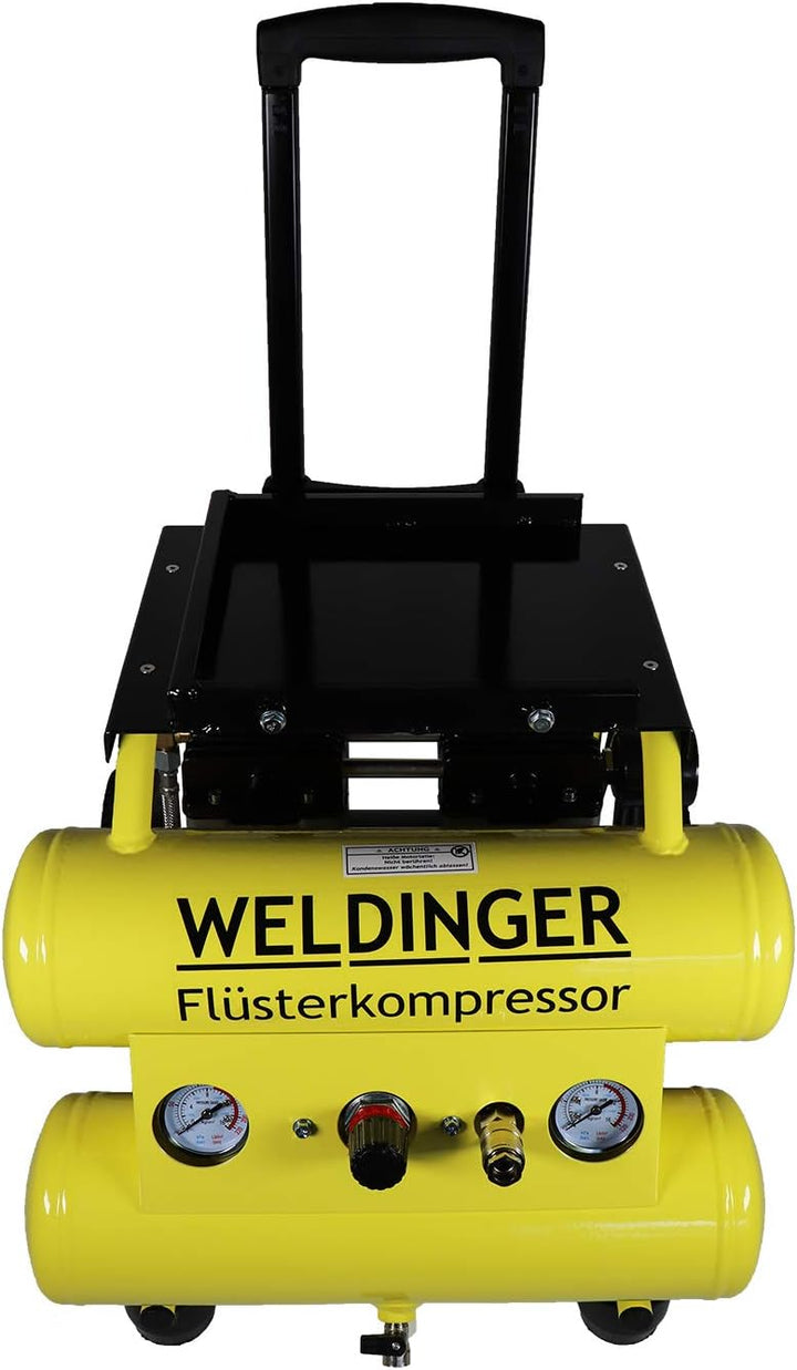 WELDINGER Flüsterkompressor FK 95 pro mobile 750 W 2x5 l Drucktank Servicemobil 5 Jahre Garantie FK