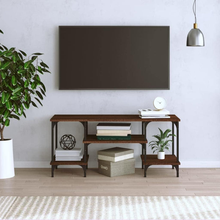 Tidyard TV Schrank mit 3 Ablagen Versehen Lowboard Fernsehtisch Fernsehschrank TV Möbel Holzwerkstof