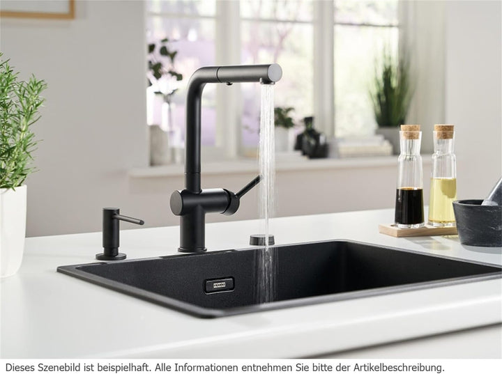 FRANKE 1 Active L pull out spray Spültischarmatur, Chrome/Black