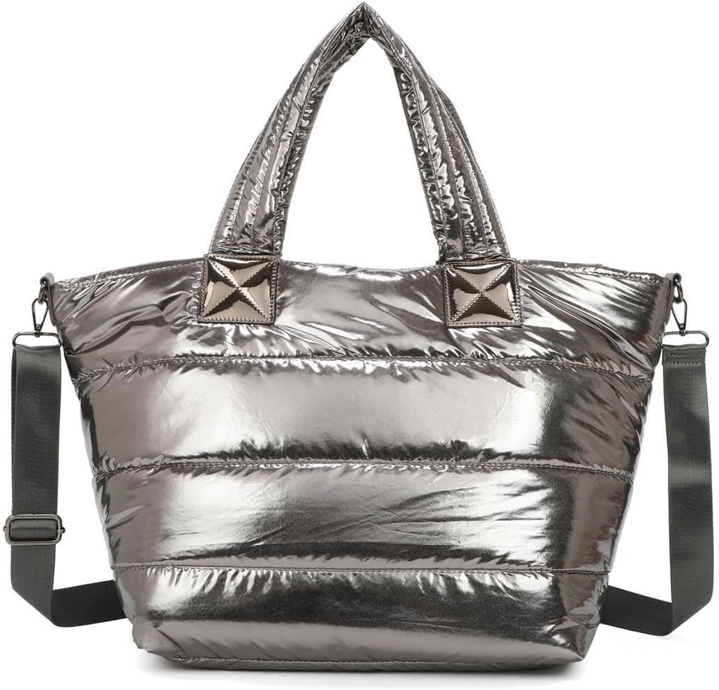 ITALYSHOP24 OBC XXL Damen Tasche Nylontasche Shopper Schultertasche Umhängetasche Beuteltasche Handt