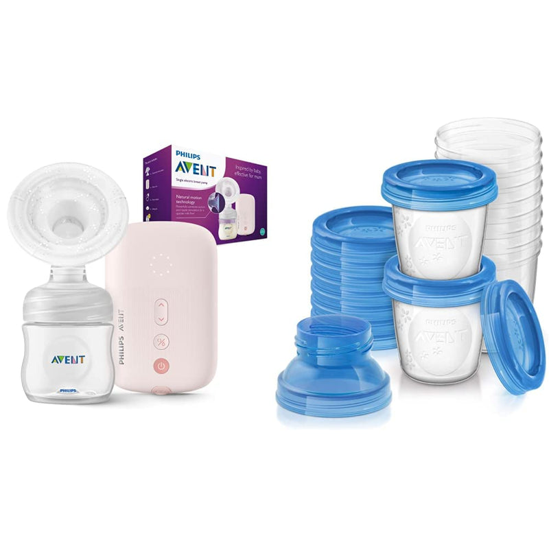 Philips Avent Elektrische Einzelmilchpumpe (Modell SCF395/11) & Avent Aufbewahrungssystem für Mutter