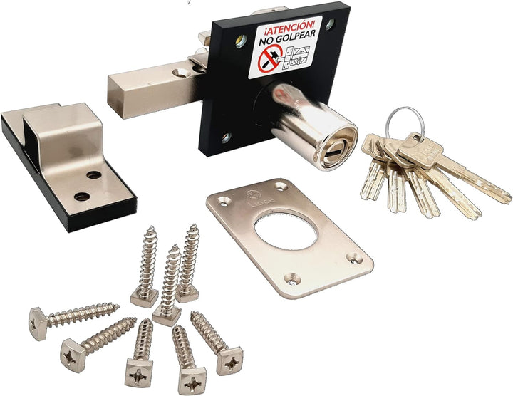 Lince 7930R Riegelschloss, schlagschlüsselsicher, matt verchromt