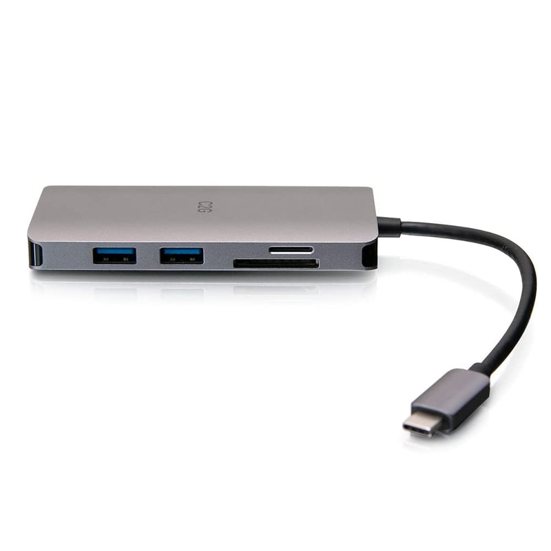 C2G USB-C 8-in-1 Mini-Dockingstation mit HDMI, 2x USB-A, Ethernet, SD-Kartenleser und USB-C-Ladefunk