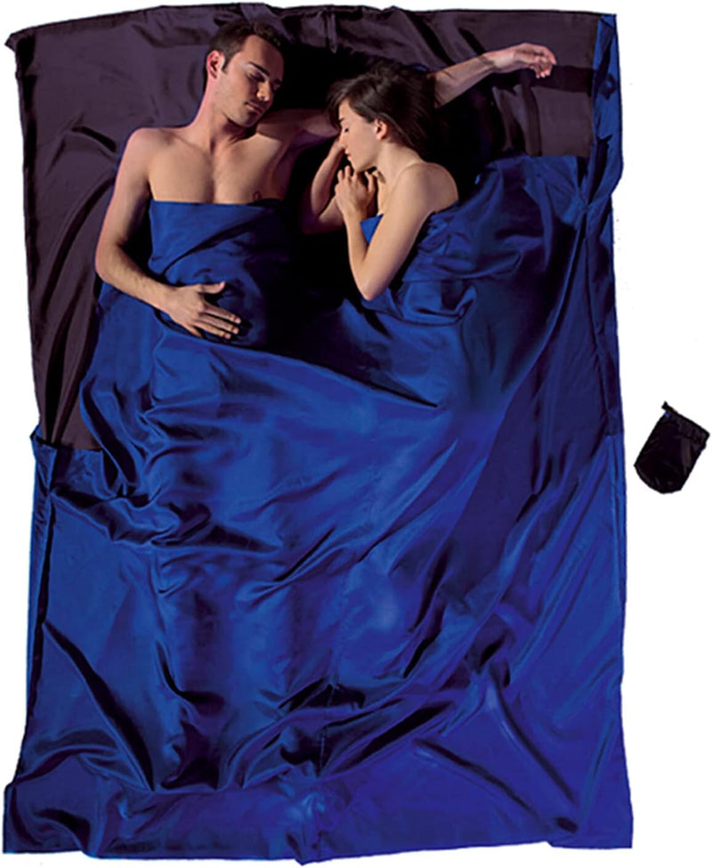 Cocoon Silk Double TravelSheet 220 x 180 cm blau, 220 x 180 cm blau