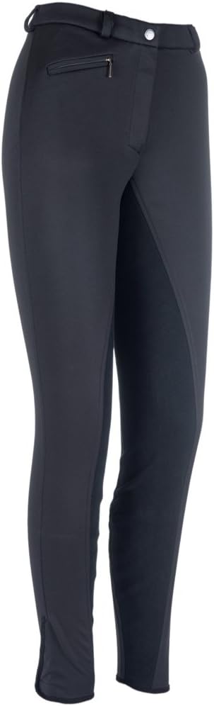 RL24 HKM by Reiterladen24 - Kinder Winter Reithose Vollbesatz Winner Softshell Schwarz 128, Schwarz