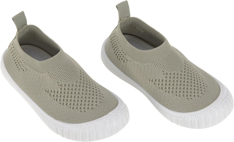 LÄSSIG Baby Kinder Sneaker Kinderschuhe zum hineinschlüpfen Antirutsch Sohle/Allround Sneaker Grün 1