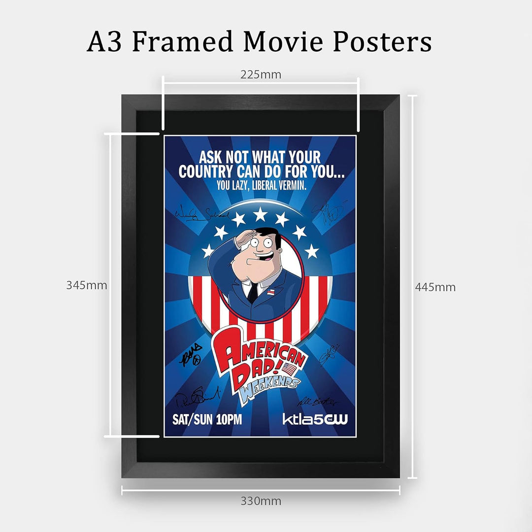 HWC Trading A3 FR American Dad Seth MacFarlane Geschenke gedruckt Autogramm Bild für TV-Fanartikel F