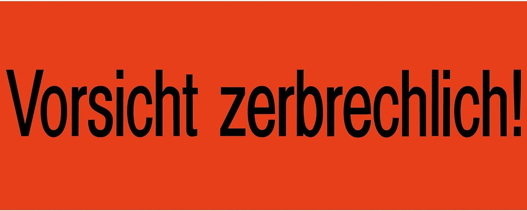 HERMA 6758 Vorsicht zerbrechlich Aufkleber, 1000 Stück, 39 x 118 mm, selbstklebend, klein, Warnhinwe