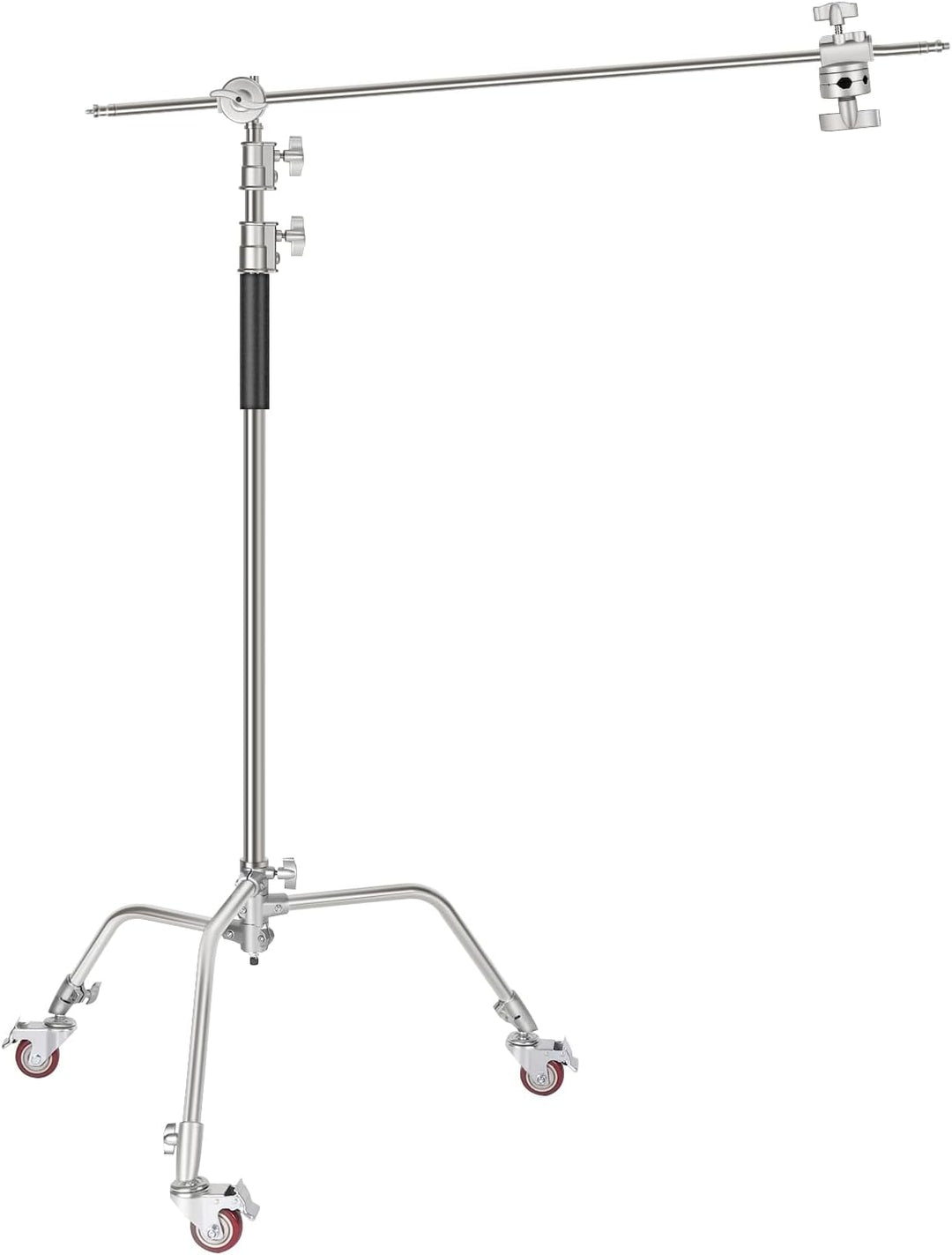 NEEWER Pro 100% Metall C Ständer Lichtständer mit Rädern, max. Höhe 330 cm Verstellbarer Reflektorst