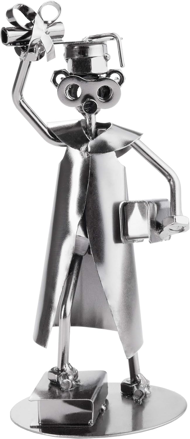 BRUBAKER Schraubenmännchen Abschluss Studium Bachelor Master - Handarbeit Eisenfigur Metallmännchen