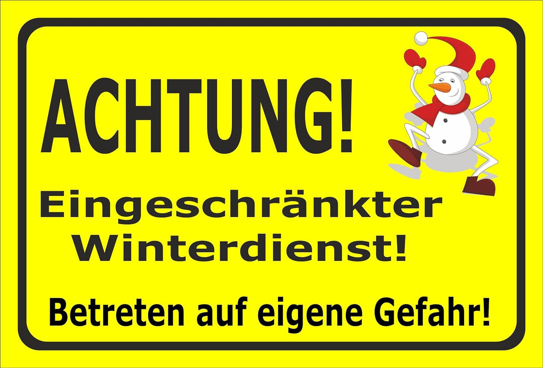 Melis Folienwerkstatt Schild Eingeschränkter Winterdienst - 60x40cm - 3mm Aluverbund – 20 VAR S00018