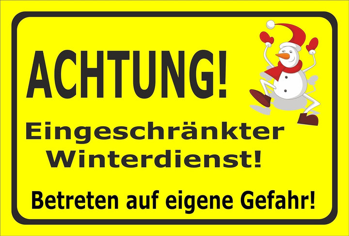 Melis Folienwerkstatt Schild Eingeschränkter Winterdienst - 60x40cm - 3mm Aluverbund – 20 VAR S00018