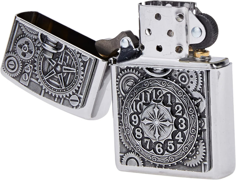 Zippo 15214 Pocket Watch-Chrome high polished Feuerzeug, Silber,onesize