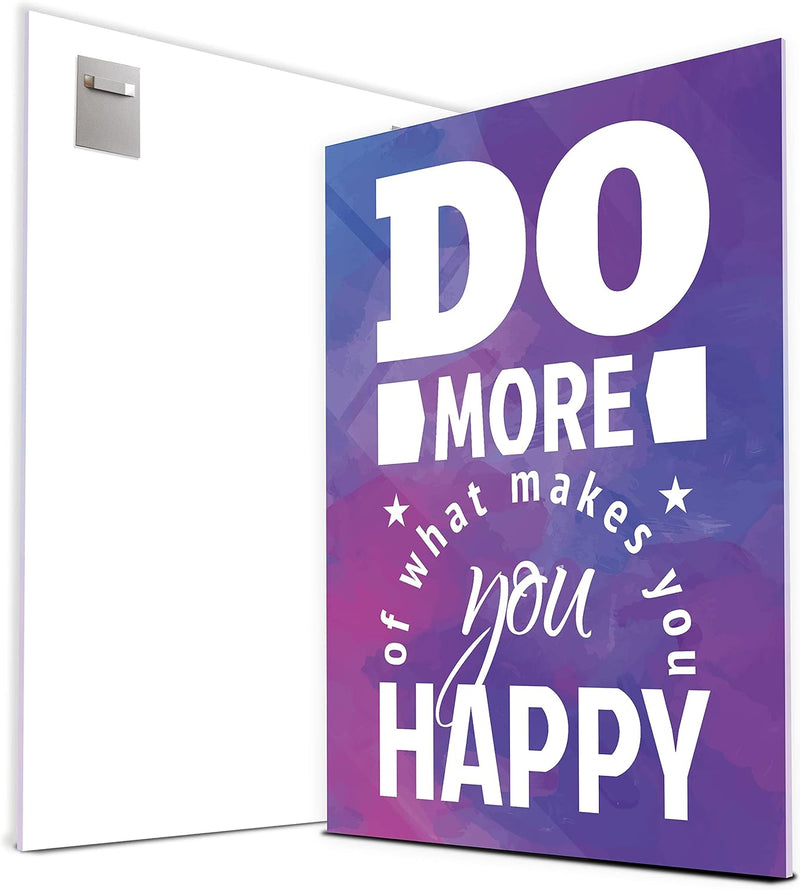 wandmotiv24 Deko Acrylglas Wand-Bild, Grösse 80x60cm, Hochformat, do More, Happiness, Pastell, Bilde