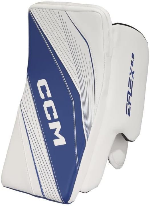 CCM EFLEX 6.9 Eishockey Torwart-Blocker, Intermediate Regulär Weiss, Regulär Weiss