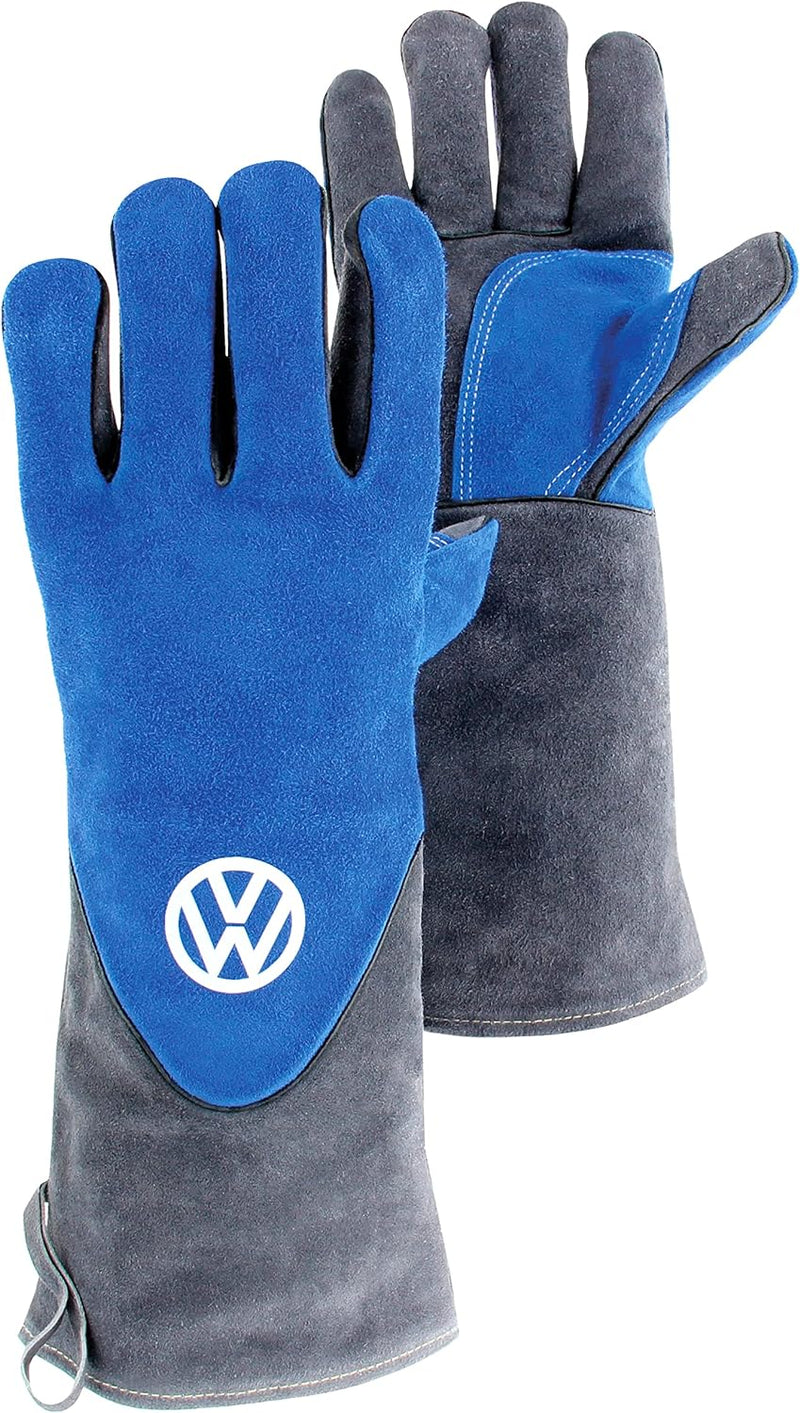 BRISA VW Collection - Volkswagen Grillhandschuhe-Ofen-Back-BBQ-Handschuhe Hitzebeständig T1 Bus (Gra