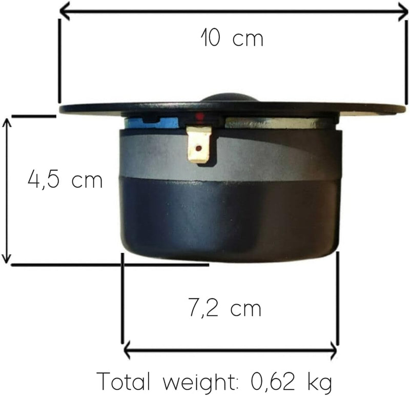 1 hochtöner kompatibel mit CIARE CT266 CT 266 kalotte schwarz 4" 10 cm 100 mm Durchmesser 100 watt r