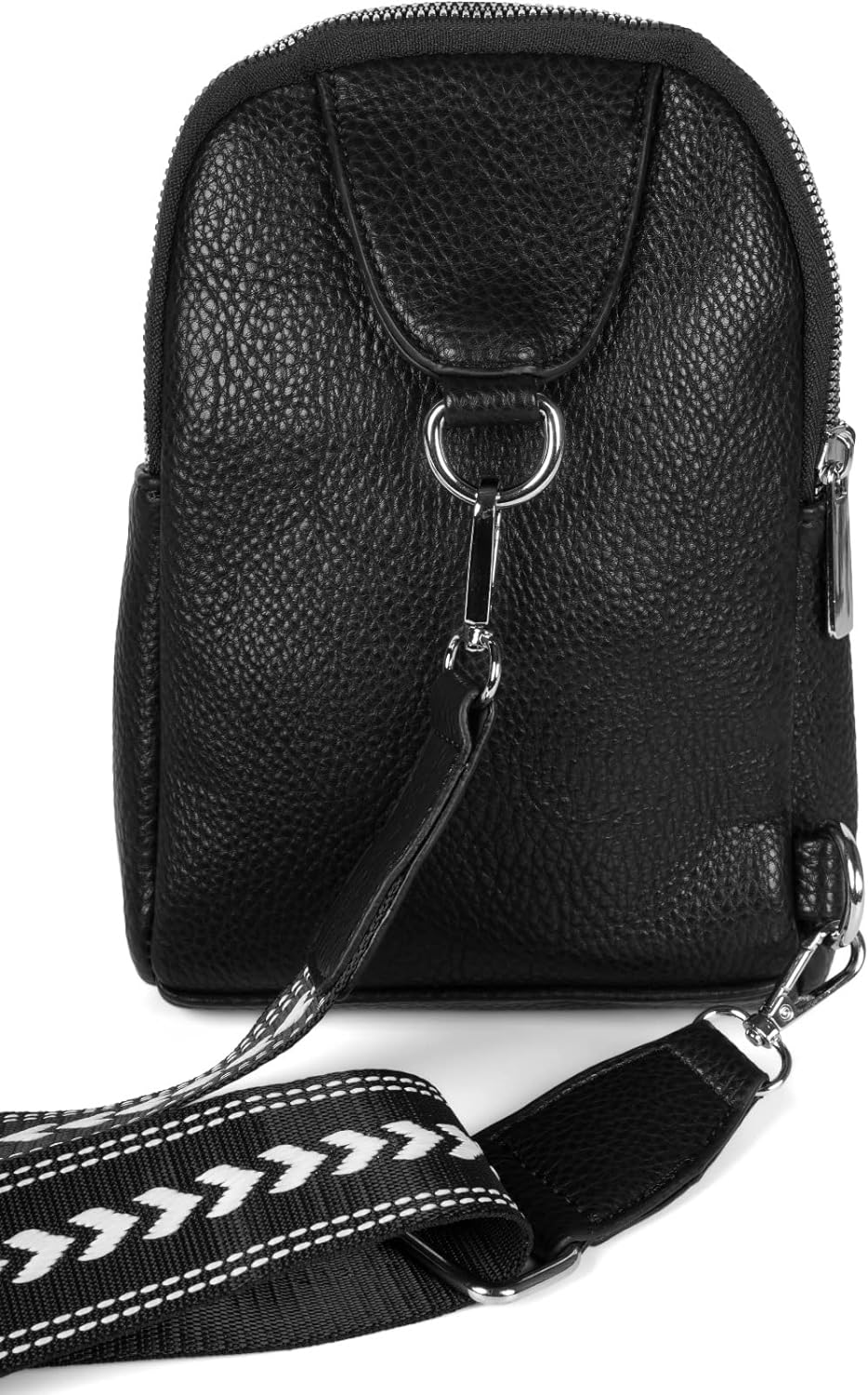 styleBREAKER Damen One Shoulder Rucksack, gemusterter Schultergurt, Einfarbige Crossbody Bag, Cityru