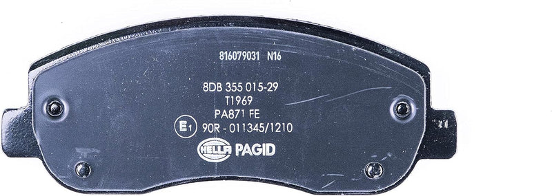 HELLA PAGID 8DB 355 015-291 Bremsbelagsatz - T1969 - Dicke/Stärke: 18.4mm - Bremssystem: Brembo - mi