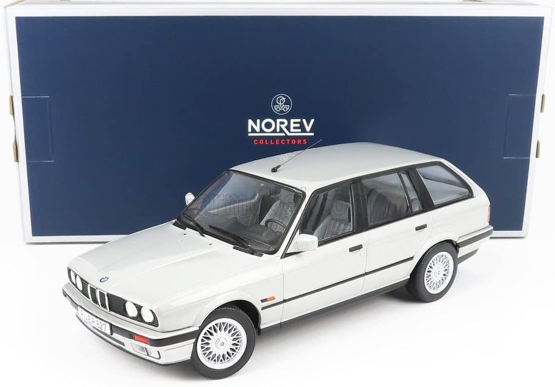 Norev NV183216 1:18 BMW 325i Touring 1991-Silber Sammelmodell, Multi