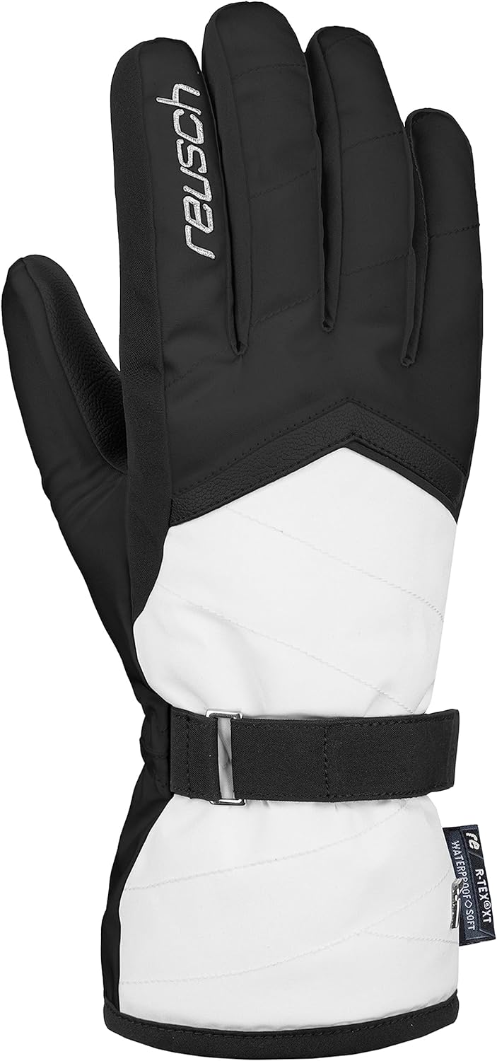 Reusch Damen Handschuhe Moni R-tex Xt Warm, Wasserdicht, Atmungsaktiv 7.5 schwarz / weiss, 7.5 schwa
