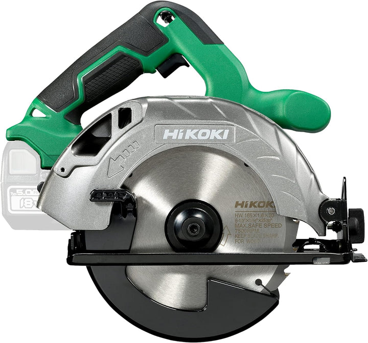 HiKOKI Akku Handkreissäge, C1806DA (18V, Brushless, Schnellstopp-Motorbremse, Kreissäge Ø 165 mm, mi