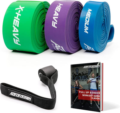 ActiveVikings® Pull-Up Fitnessbänder | Perfekt für Muskelaufbau und Crossfit Freeletics Calisthenics