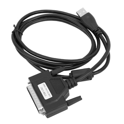 CNC-USB-Adapterkabel, schwarz DB25 12-Mbit/s-USB-Kabel zum Parallelkonverter Transformator Computer-