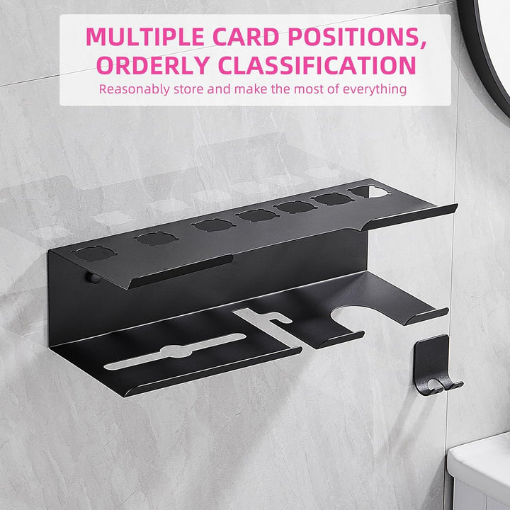 DingGreat föhnhalter wand ohne bohren für Dyson Airwrap Styler Complete, Aluminium Wandhalterung Stä