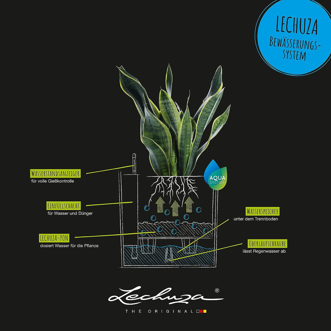 LECHUZA CUBE Cottage 40 weiss 15380 Garten 39x39x40 cm Weiss, Garten 39x39x40 cm Weiss