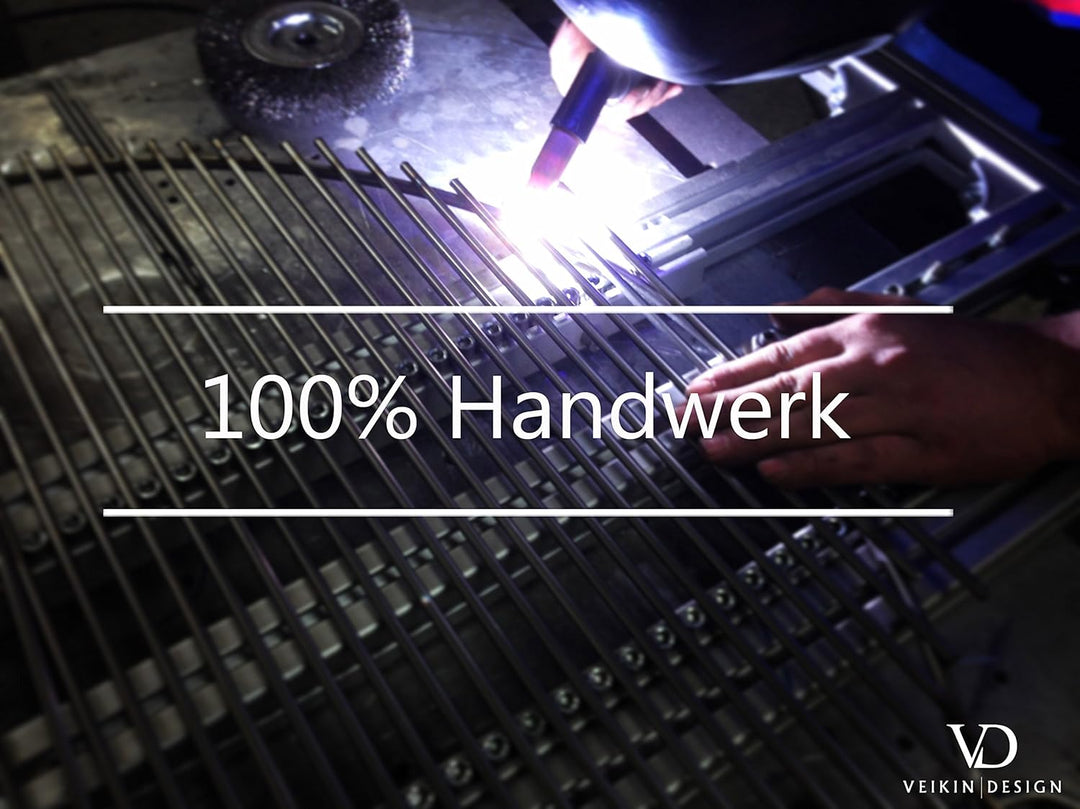 VEIKIN DESIGN Edelstahl Grillrost Rund Ø 50 cm, Profi Grillrost für Schwenkgrill, Massive Ausführung