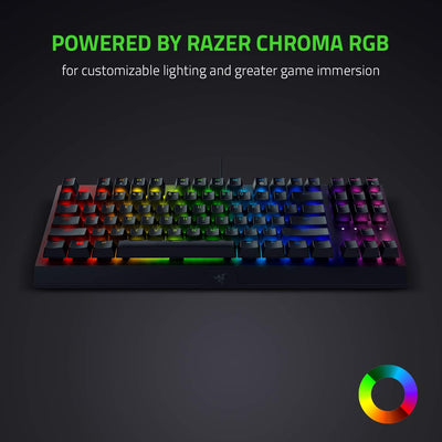 Razer BlackWidow V3 Tenkeyless (Green Switch) - QWERTY Layout Single, Single