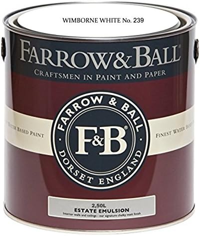 Farrow & Ball Estate Emulsion Farbe 2.5 Liter Wimborne White 239 Matt, Wimborne White 239