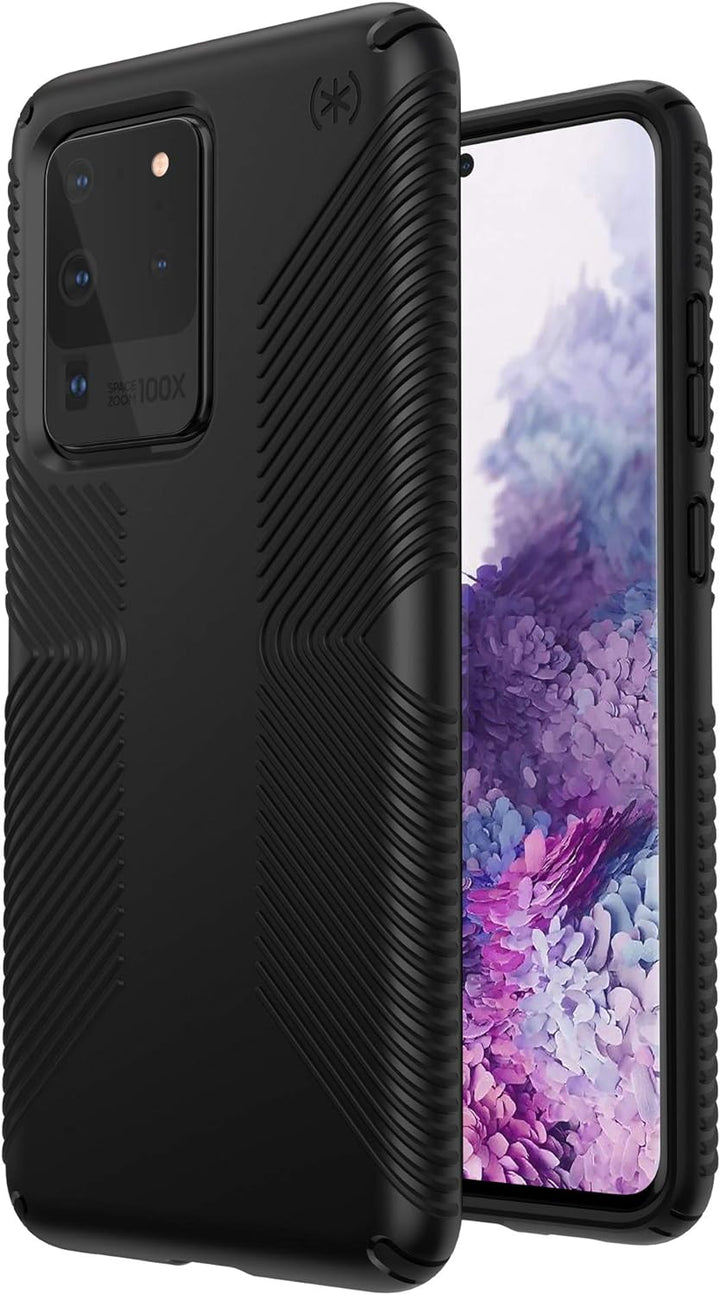 Speck Products Presidio Grip Schutzhülle für Samsung Galaxy S20 Ultra, schwarz/schwarz schwarz / sch