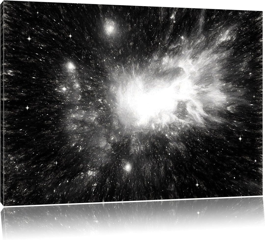 Pixxprint Galaxie im Sternenstaub als Leinwandbild/Grösse: 100x70 / Wandbild/Kunstdruck/fertig bespa