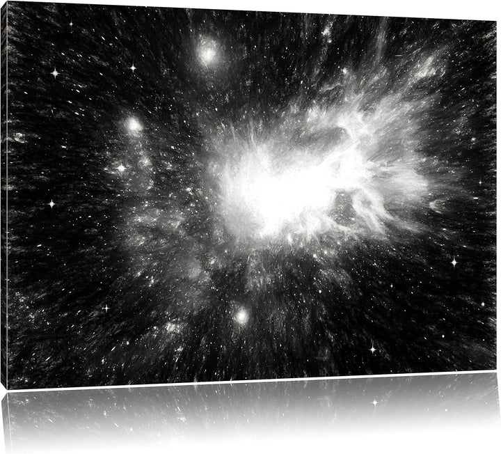 Pixxprint Galaxie im Sternenstaub als Leinwandbild/Grösse: 100x70 / Wandbild/Kunstdruck/fertig bespa