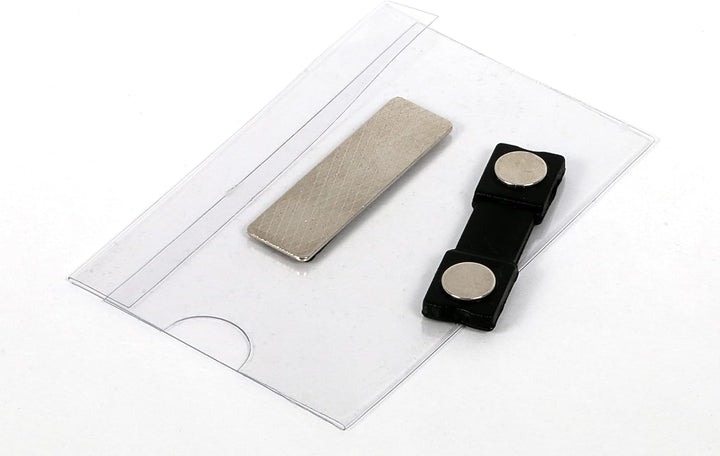 EUROPEL Kunststoff-Ausweishalter mit Magnetverschluss - Set zu 24 Stück - 90 x 55 mm - Ausweis- und