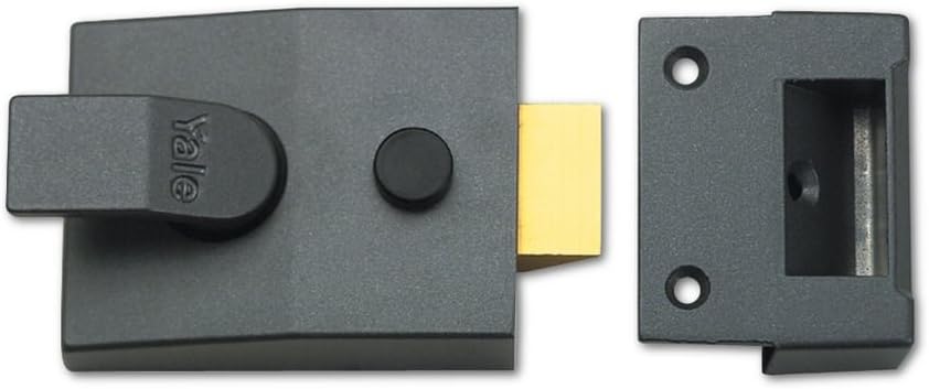 Yale YAL89DMGPB 85 & 89 hoher Sicherheit mit automatischem Riegelschloss, Dunkles Metallic-Grau/poli